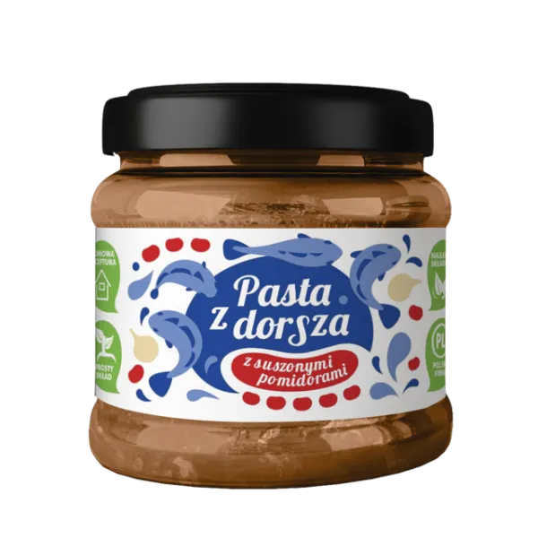 Pasta z dorsza z suszonymi pomidorami